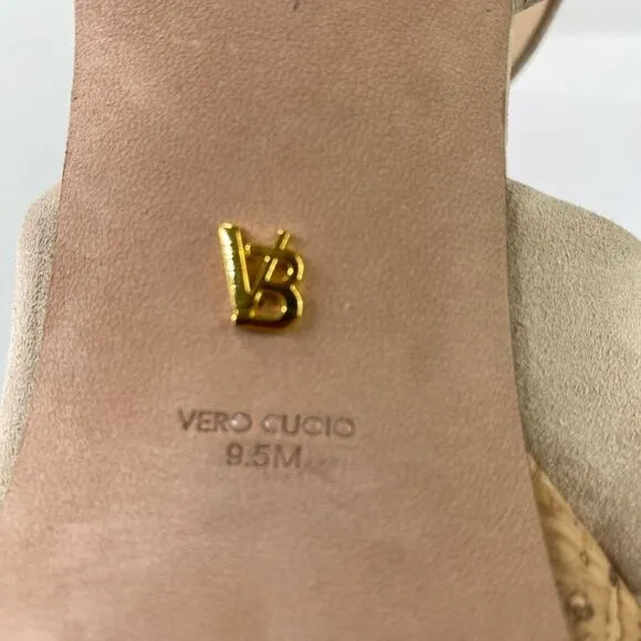 Veronica Beard 'Lucille' Suede Platform Heel Sandals, Cream Ecru Strappy Women’s