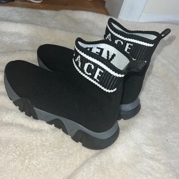 Versace sock style authentic luxury black sneakers size 33 Italy