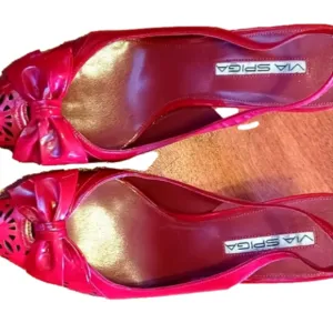 Via Spiga Rose/Hot Pink 90s Slingbacks NEW without box