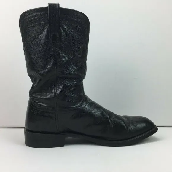 Vibram Men's Black Cowboy Boots T0076G2 10K2E 93035