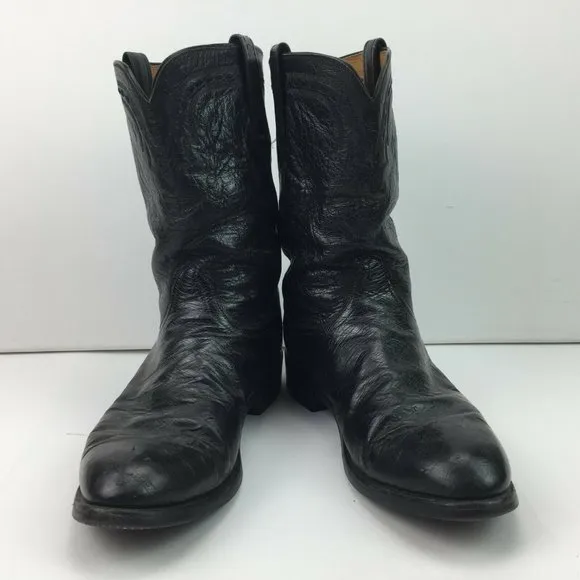 Vibram Men's Black Cowboy Boots T0076G2 10K2E 93035