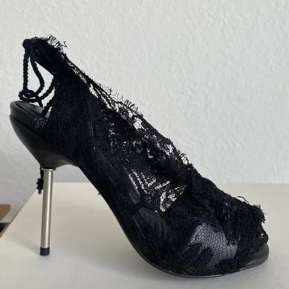 Vicente Rey Handmade Black Luxury Women Shoes. Size EU 36 US 4 - 4.5. Paris.