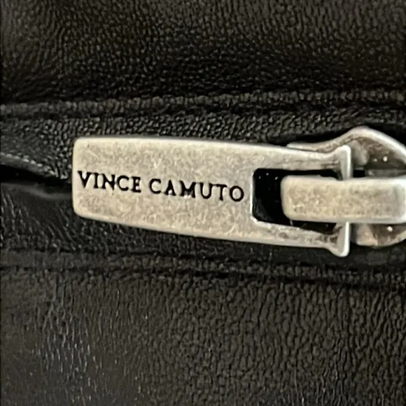 Vince Camuto Melaya Over-the-Knee Women's Boots Black Pebbled Leather Size 8.5