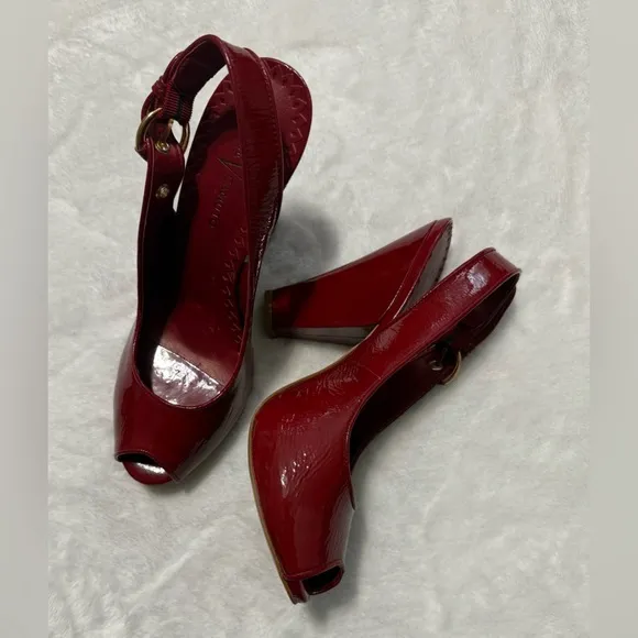 Vince Camuto Red Heels Chunky Cone Heel