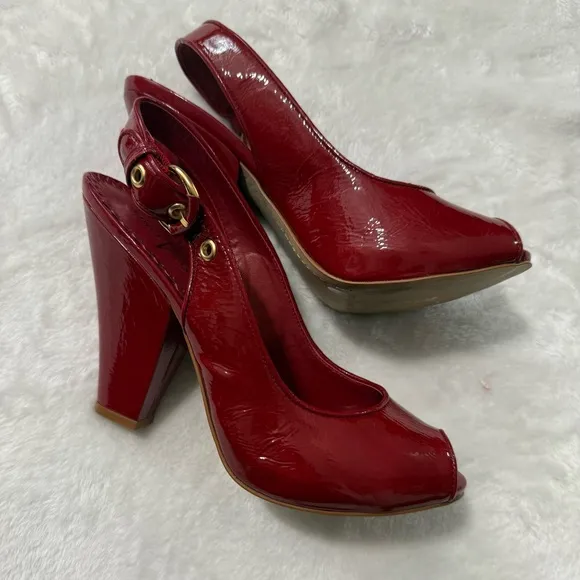 Vince Camuto Red Heels Chunky Cone Heel