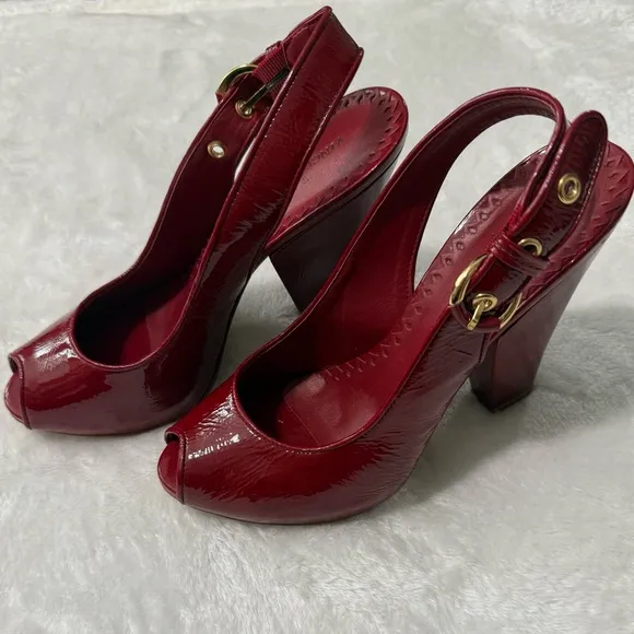 Vince Camuto Red Heels Chunky Cone Heel