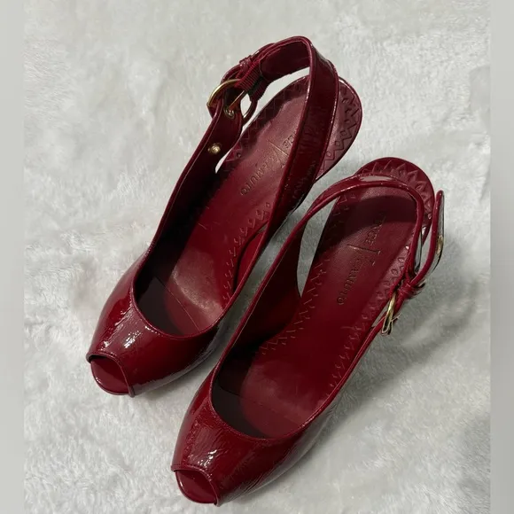 Vince Camuto Red Heels Chunky Cone Heel