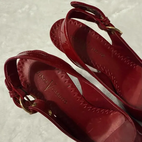Vince Camuto Red Heels Chunky Cone Heel
