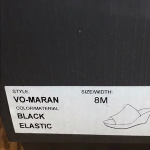 Vince Camuto Vo-Maran Black Wedge Shoes 8M