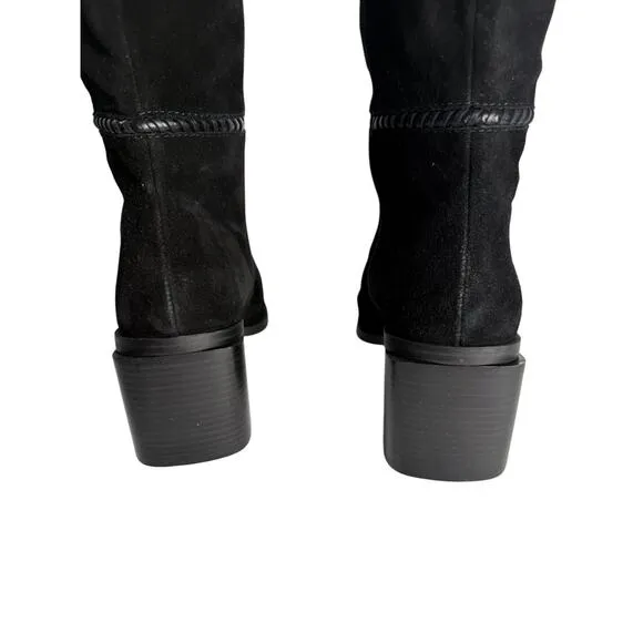 Vince Camuto Women’s 9M Calf Suede Tall Shaft Boots-Kaleeca-Black Verona NWOB