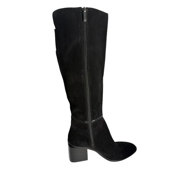 Vince Camuto Women’s 9M Calf Suede Tall Shaft Boots-Kaleeca-Black Verona NWOB