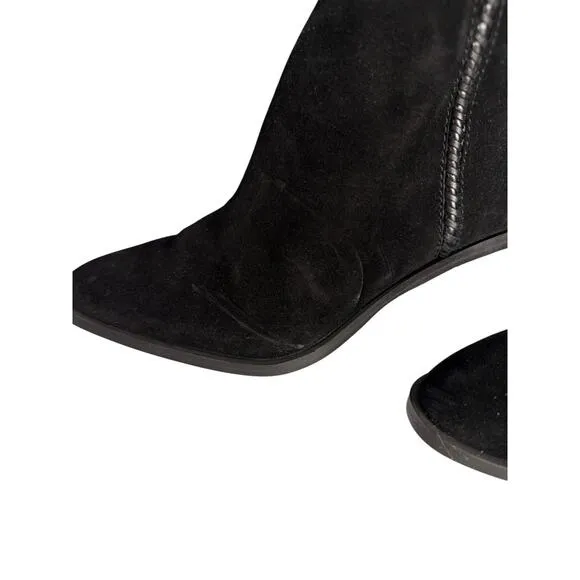 Vince Camuto Women’s 9M Calf Suede Tall Shaft Boots-Kaleeca-Black Verona NWOB