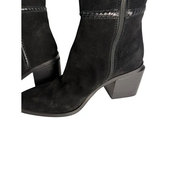 Vince Camuto Women’s 9M Calf Suede Tall Shaft Boots-Kaleeca-Black Verona NWOB