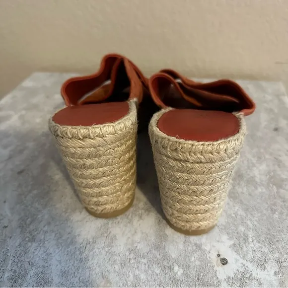 Vince Gaelan Wedge Espadrille Sandal Red Clay Sz 8.5  Retail $350
