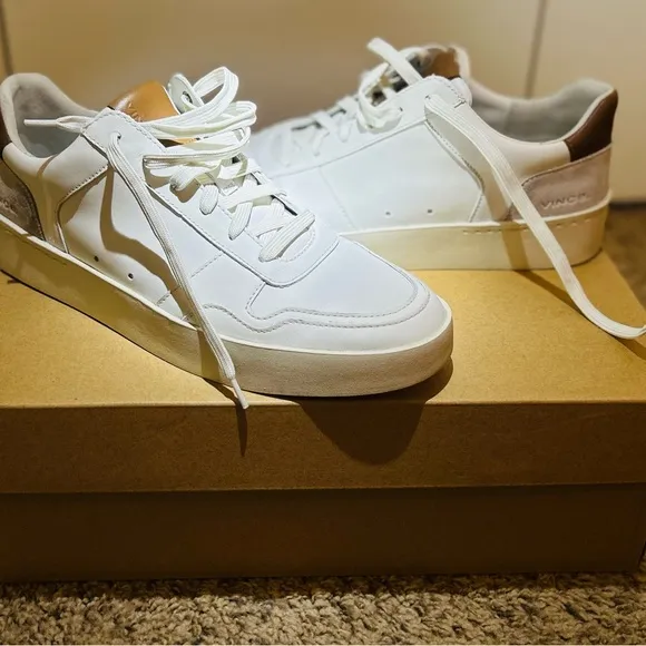 Vince White and Tan Men's Shoes (Worn once!)