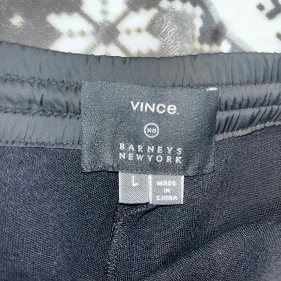 VINCE. XO Barney’s New York Black Stretch Drawstring Pull- On Skirt Size Large
