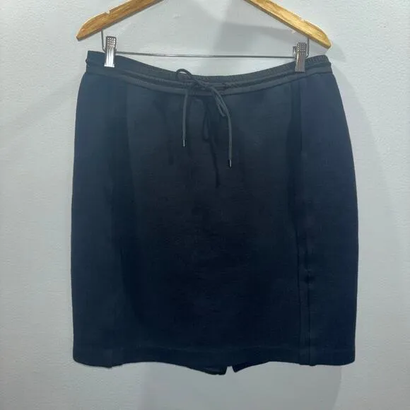VINCE. XO Barney’s New York Black Stretch Drawstring Pull- On Skirt Size Large