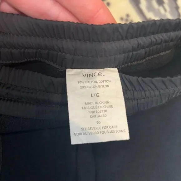 VINCE. XO Barney’s New York Black Stretch Drawstring Pull- On Skirt Size Large