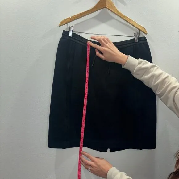 VINCE. XO Barney’s New York Black Stretch Drawstring Pull- On Skirt Size Large
