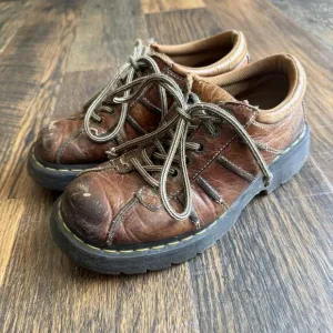 Vintage 90s Dr. Martens AirWair Chunky Brown Leather Shoes Women’s US 6