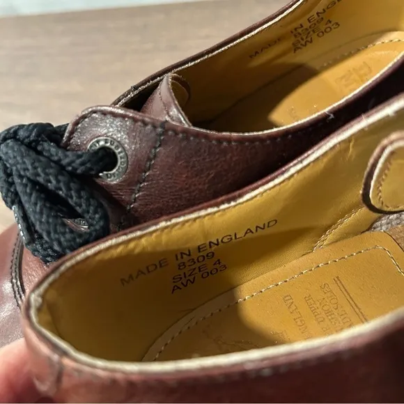 Vintage 90s Dr Martens Women's Chunky Oxford Shoes Made in England US 6 Cap Toe