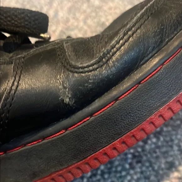 Vintage Black and Red Jordan High Top Sneakers
