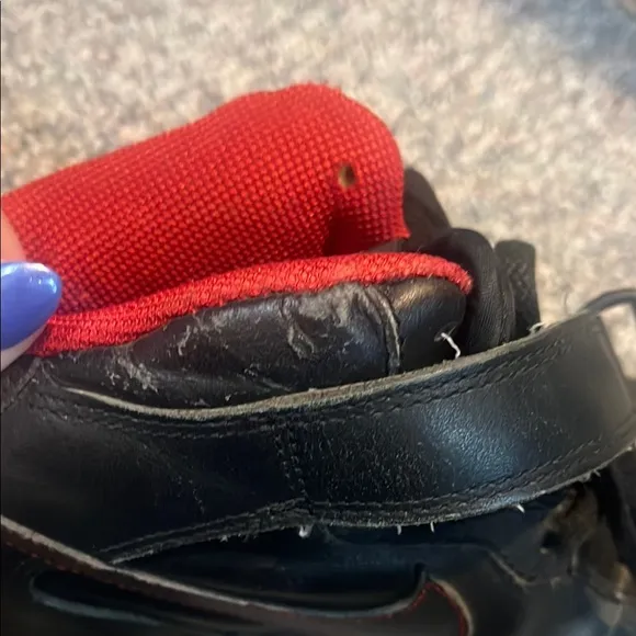 Vintage Black and Red Jordan High Top Sneakers