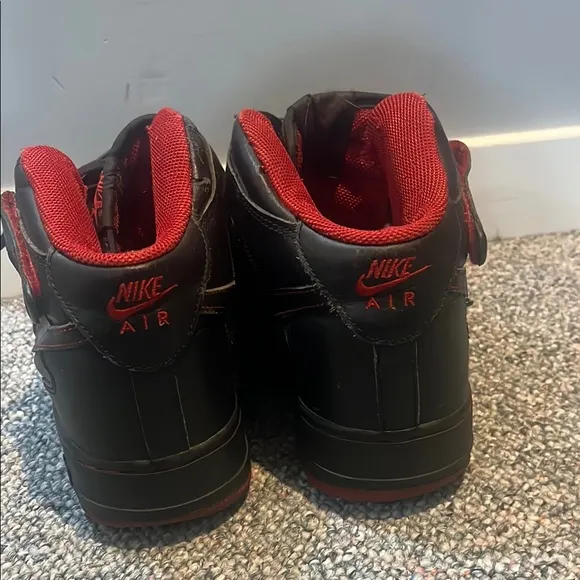 Vintage Black and Red Jordan High Top Sneakers