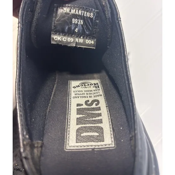 vintage black Dr Martens 9936 chunky oxford mules shoes england UK 4 US Womens 6