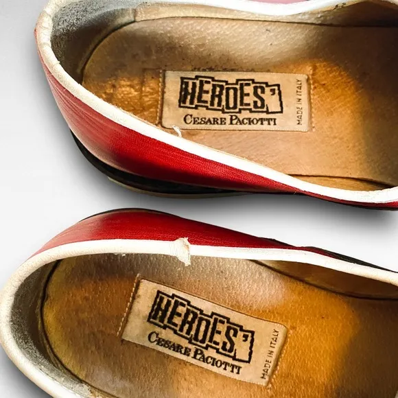 Vintage Cesare Paciotti HEROES Luxury Italian Designer Leather Shoes SZ 8 RARE