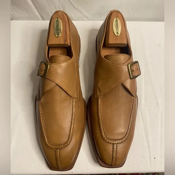 Vintage DAVID&amp;JOAN Men's Tan calfskin Leather Size 12