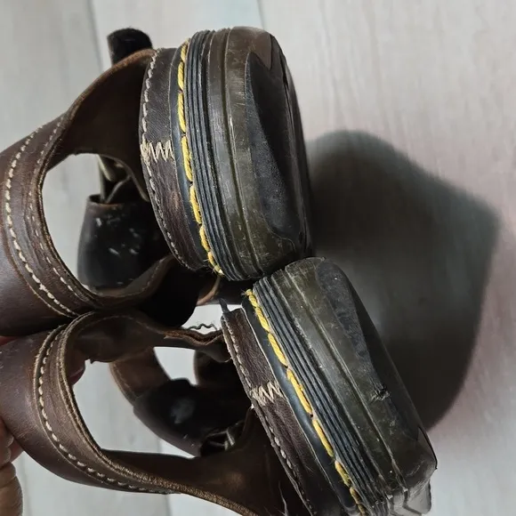 Vintage Doc Dr.Martens Mens Leather Fisher Chunky Tractor Sandals shoes sz US13