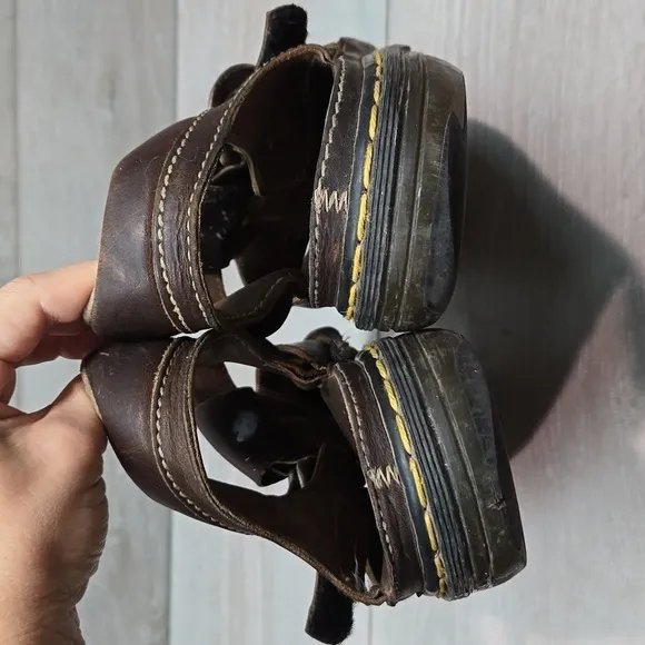 Vintage Doc Dr.Martens Mens Leather Fisher Chunky Tractor Sandals shoes sz US13