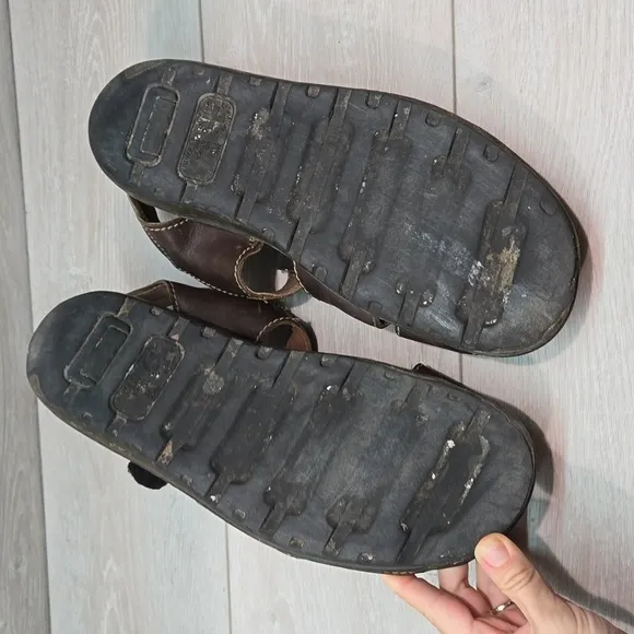 Vintage Doc Dr.Martens Mens Leather Fisher Chunky Tractor Sandals shoes sz US13