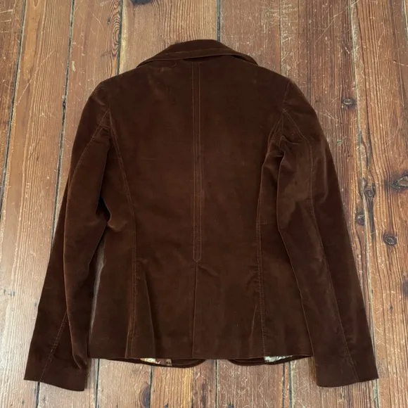 Vintage Dolce &amp; Gabbana D&amp;G Brown Velvet Velour Suit Jacket Blazer 42 Italy, 6