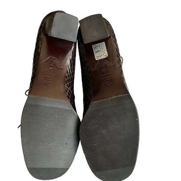 Vintage Emporio Armani Snakeskin Shoes Women’s Sz 9/ Sz 40 EU - Never Worn MINT