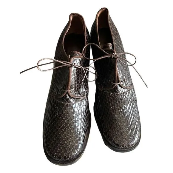 Vintage Emporio Armani Snakeskin Shoes Women’s Sz 9/ Sz 40 EU - Never Worn MINT