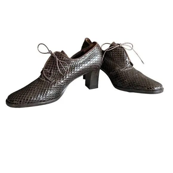 Vintage Emporio Armani Snakeskin Shoes Women’s Sz 9/ Sz 40 EU - Never Worn MINT