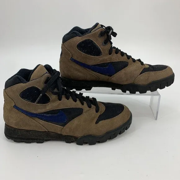 Vintage Nike ACG Hiking Shoes Mens 7.5 Caldera All Conditions Gear Leather 90s