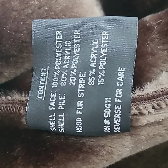 Vintage NWT Fleet Street women's hooded faux fur shearling coat 2X, new