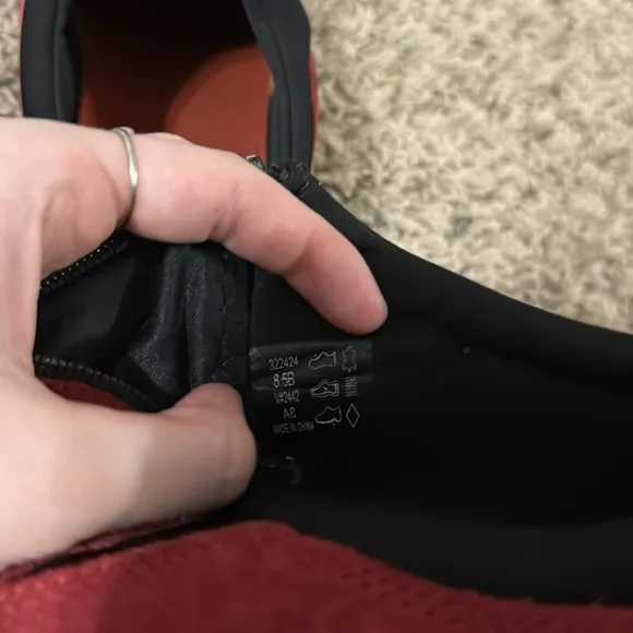 Vintage Red Suede Lands End Shoes with Zipper