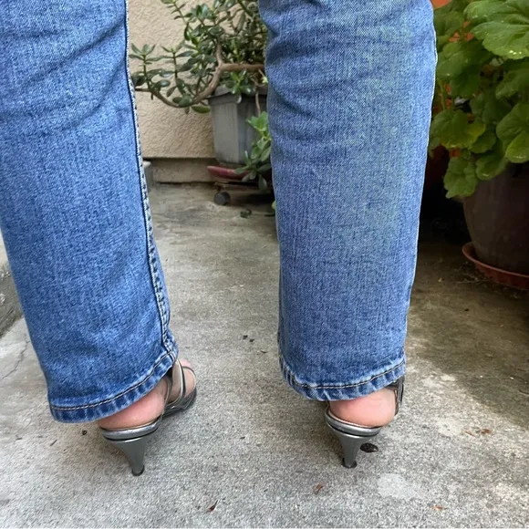 Vintage silver Prada leather shoes