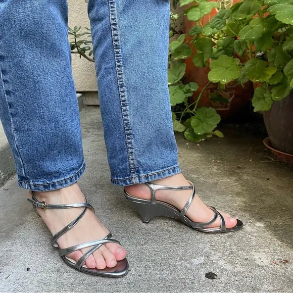 Vintage silver Prada leather shoes
