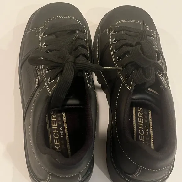 Vintage Y2K VTG Skechers Platform Chunky Lug Sole Shoes Womens Grunge Goth 90s