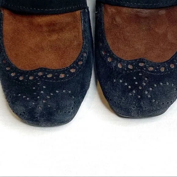Vintage Jeffrey Campbell black and brown jenette wedge shoes size 7.5