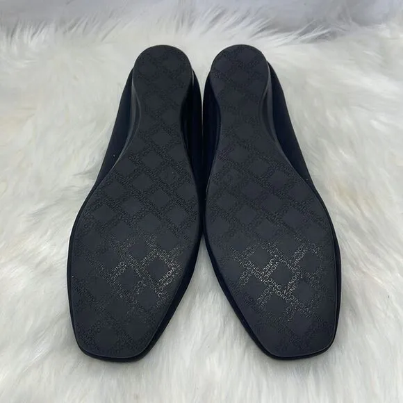 Vionic Powell Black Textile Uppers Demi Wedge Shoes Sz 9