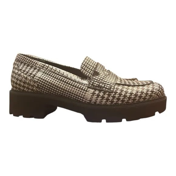 Vionic White Black Fillmore Women's Comfortable Slip-On Lug Penny Loafer Size 11