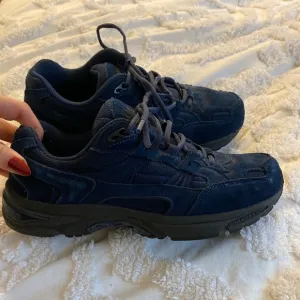 Vionic Womens Navy Blue Walker Leather Low Top Athletic Sneaker Shoes Sz US 8.5