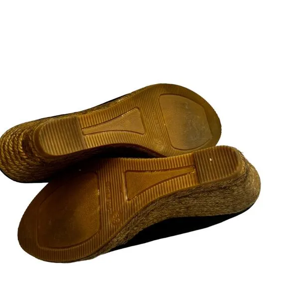 Viscata Barcelona Marquesa Suede Espadrille Wedge Heels sz 39=8.5