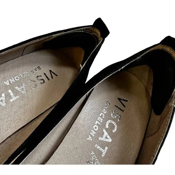 Viscata Barcelona Marquesa Suede Espadrille Wedge Heels sz 39=8.5